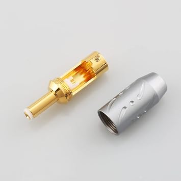 Viborg DC25G DC Connectors Gold-Plated DC Power Plug for HiFi Audio DC Barrel Plug (DC25G, White)