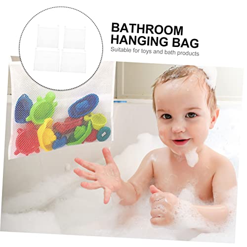 TEHAUX 4 Pçs Ventosa Bolsa Para Pendurar No Banheiro Brinquedos De Banho Para Bebês Organizador De A