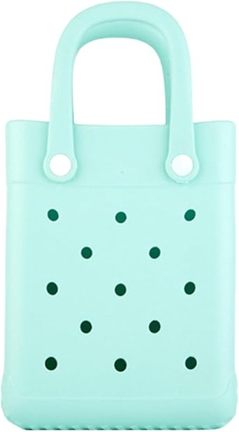 GBB Rubber Beach Bag X-Small Beach Tote Bag Waterproof Mini Tote Bag for the Boat Pool Sports Travel Bag Open Handbag