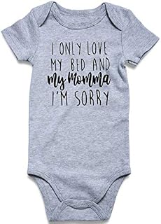 Baby Girls Onesie Jumpsuit Newborn Bodysuit of I ONLY Love My Bed