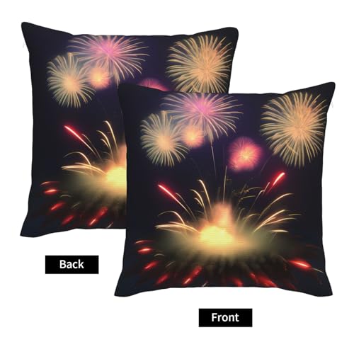 Housse de coussin feux d'artifice EdWal en tissu premium pour lit