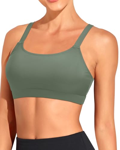 Image of Tempt Me Women Sports Bra Swim Crop Tops Only | Scoop neck, Bathing suits top, Removable cups, Adjustable straps