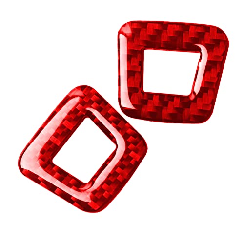 Autocollant en fibre de carbone noir compatible avec Alfa Romeo Giulia 2017-2019 (rouge, panneau de micro) Cover