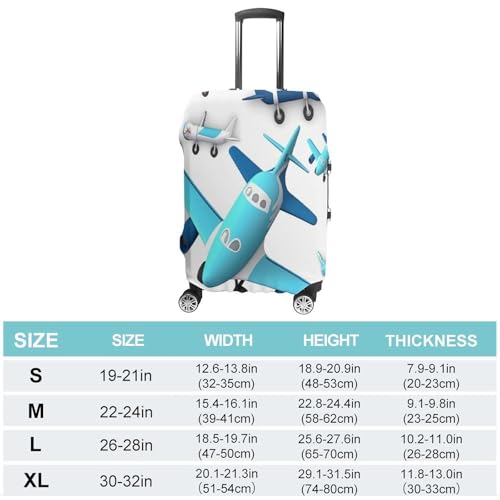 Airplane Travel Luggage Cover Washable Anti-scratch Suitcase Protector Dustproof Protective Cover Case for Wheeled Luggage Fits 19-32 Inch Luggage2