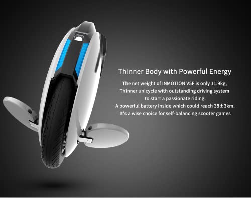 Inmotion V5F Electric Unicycle For Adults – 14-Inch One Wheel Balance Bike – 15.6Mph Self Balancing Electric Scooter – Lightweight And Slim – Compact Design Ideal For Beginners #TOP7