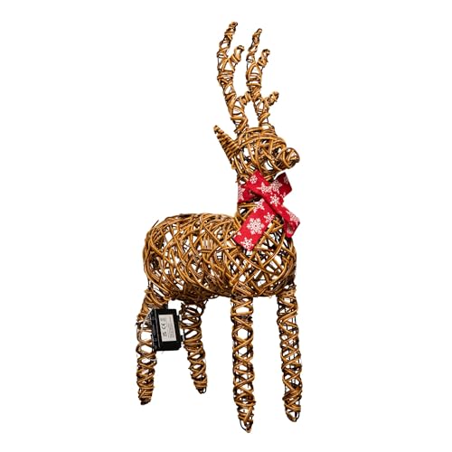 Samuel ALEXANDER 70cm Battery Operated Light up Brown Christmas Reindeer with 80 Warm White LEDs
