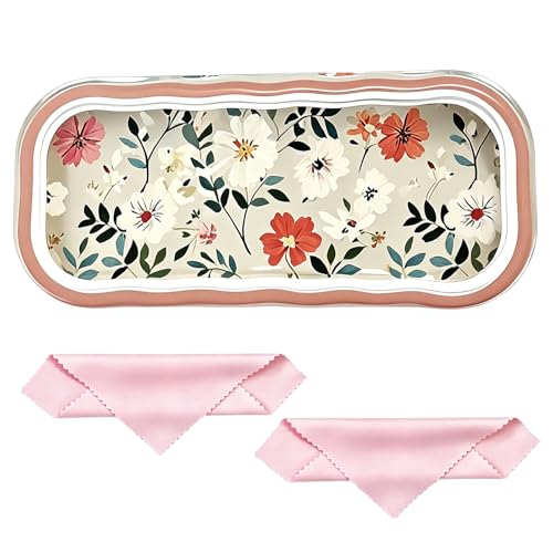 Image of Glasses Case Hard Shell, Clear Eyeglass Case, Cute Holder for Sunglasses and Reading Glasses