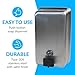 Bobrick Surface-Mounted Soap Dispenser, Vertical Tank Satin-Finish Stainless Steel (40-fl oz Capacity)