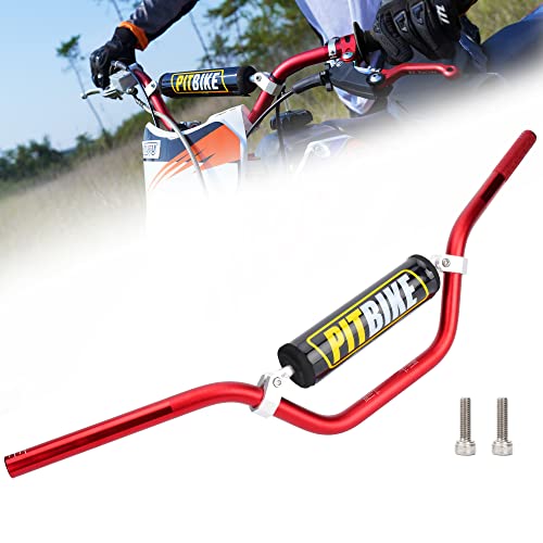 Manubrios para bicicleta de tierra Universal 7/8" 22mm con barra transversal y almohadilla de espuma - Rojo miniatura 1