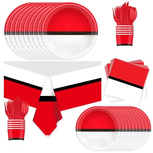 81 Pcs Cartoon Ball Party Tableware Set Cartoon Ball Birthday Party Supplies,Paper Plates,Napkins,Cup,knives,Spoons and Forks by OU RUI - Used condition - US$14.19