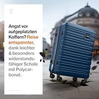 Travely Koffer Groß 67cm L - 60L Innenvolumen - sehr robuster Hartschalenkoffer mit sanften Rollen & TSA Schloss, Reisekoffer, Handgepäck Koffer, Reisekoffer mit Rollen – Ansicht 2