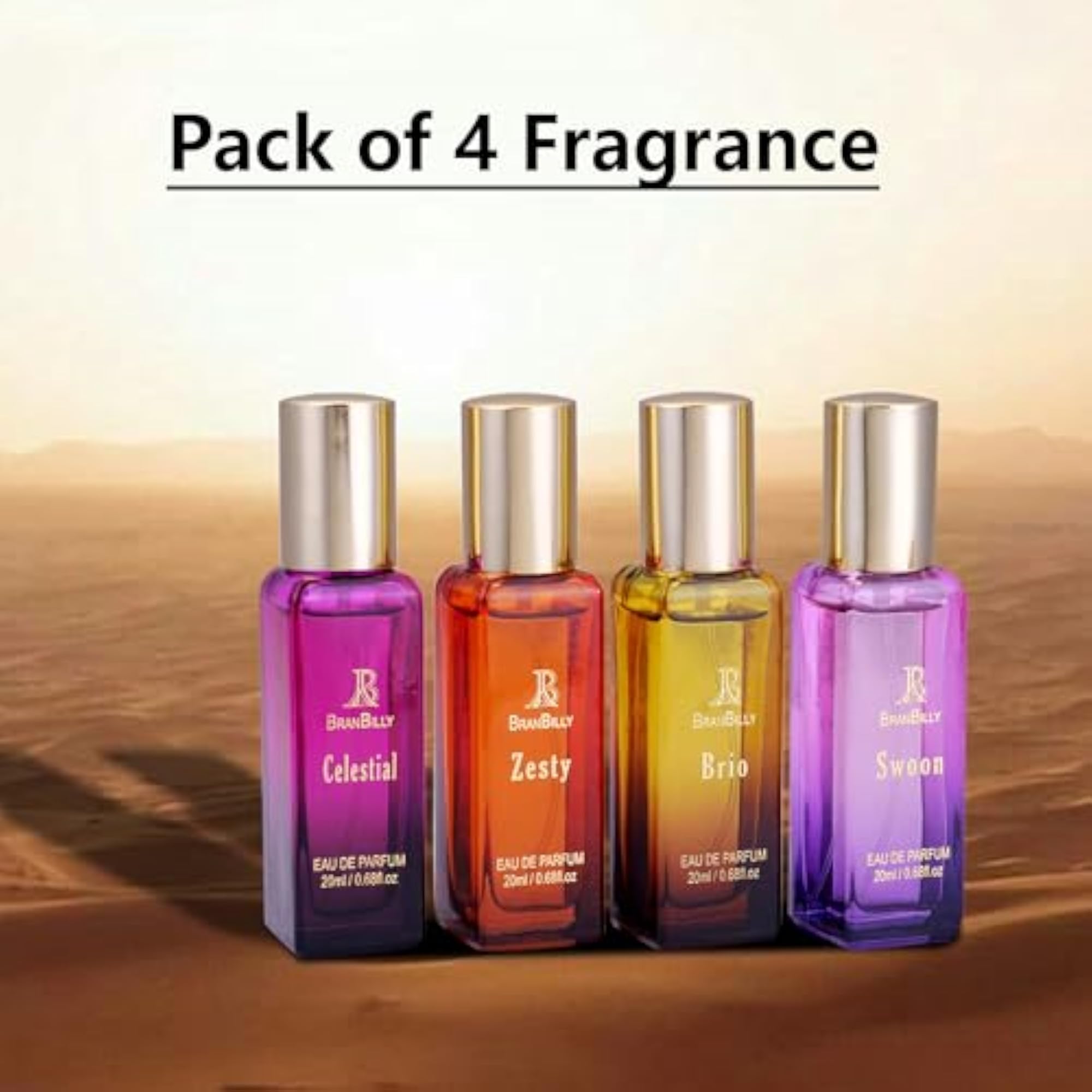 Long Lasting Eau De Parfum Set of 4 Fragrances