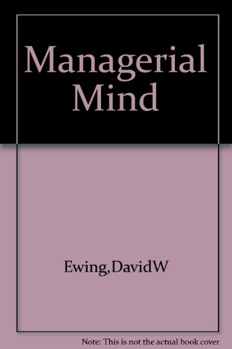 The Managerial Mind B0006D6CZS Book Cover