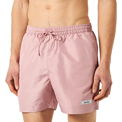 Calvin Klein Hombre Bañador Medium Drawstring Largo, Rosa (Velvet Pink), M