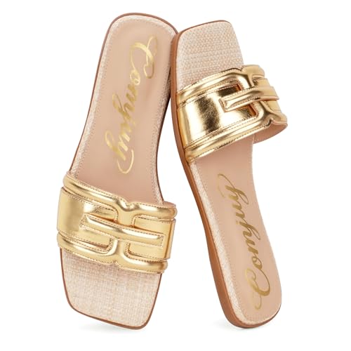Image of Raffia Sandals Womens Heeled Sandals Comfortable 2 Inch Kitten Heels Lightweight Square Toe Summer heels