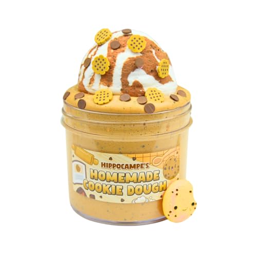 Cookie Dough Ice Cream Slime (SCENTED) | Handmade Slime | Hippocampe Slimes (4OZ)