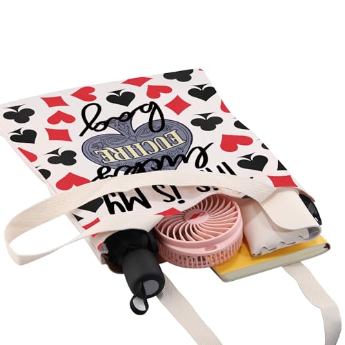 Bolso tote para jugadores de Euchre, con mensaje divertido, de algodón, para mujer miniatura 7