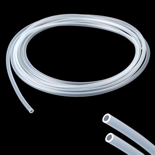 Tuyau en silicone de 4 m de longueur - Tuyau flexible en silicone de qualité alimentaire - 4 mm ID x 6 mm OD - Tuyau en silicone transparent - Tubes d'air d'eau transparent pour transfert de