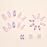 Magrace Short Press on Nails with Designs French Tip Fake nails 24 Pcs Square Stick on Nails for Women (A-5)