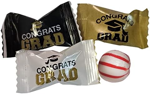 Graduation PEPPERMINTS 100 Count Wrapped- Mint Congrats Grad Candy-Individually Wrapped
