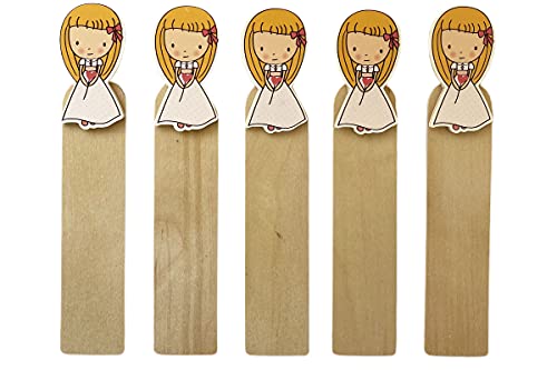 LA LLUNA ALWAYS CREATING Marcapáginas recordatorio Niña Primera Comunión Lia. Pack de 5 Unidades Cover