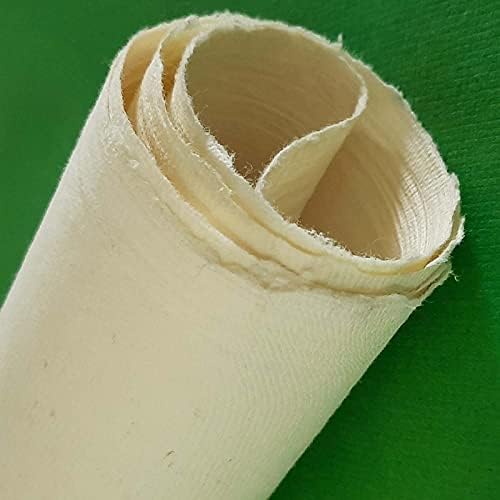 E-Tailor Handmade Deckle DIY Wrapping Paper, Sketch Paper/Watercolor/Decorative/Origami/Place Card/Tags/Invitation Gift Wrap Pack of 10 Sheets, 150 GSM-26x34, Cream