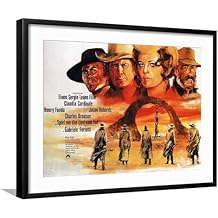 AllPosters Wall Art Print Once Upon a Time in the West, AKA C'Era Una Volta Il West, Aka Spiel Mir Das Lied Vom Tod, 1968 on Black Frame, 24x18
