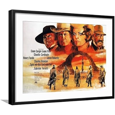 AllPosters Wall Art Print Once Upon a Time in the West, (AKA C'Era Una Volta Il West, Aka Spiel Mir Das Lied Vom Tod), 1968 on Black Frame, 24x18