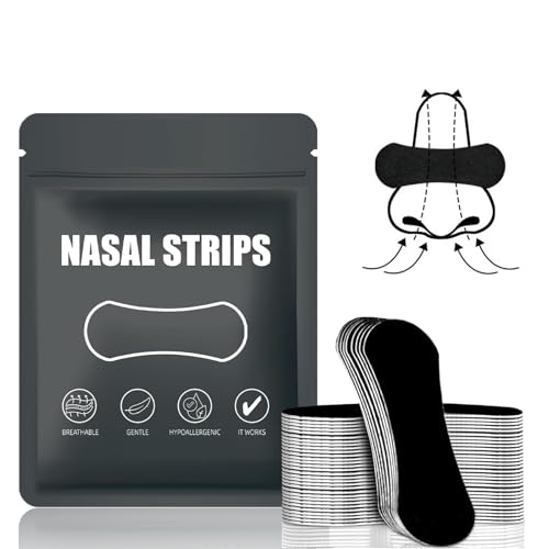 Nasenpflaster, Schnarchstopper Anti Schnarch Nose Strips (60 Stück) Nasenpflaster Schnarchen, Nasenstrips Anti-Schnarch für Schlafen und Sport,...