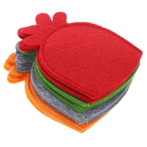 Healeved 8pezzi Scatole Per Uova Di Pasqua Forma Di Ananas Sacchetti Protettivi Per Uova Decorazioni Pasquali in Feltro Adatte Per Feste e Riunioni Familiari