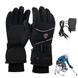 Guantes de ciclismo con calefacción,Guantes de ciclismo de invierno con calefacción, Guantes cálidos para manos de invierno, Guantes de motocicleta más cálidos de invierno, guantes de esquí calentados