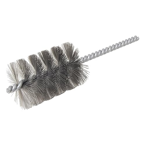 Image of Brush Research 83 Series Tube Brush-Cut For Power, 2.000 inch Brush Diameter, 302 Stainless Steel .012 inch Wire Fill, 3 inch Brush Length, 7 inch Overall Length, Made in USA (Pack of 6)