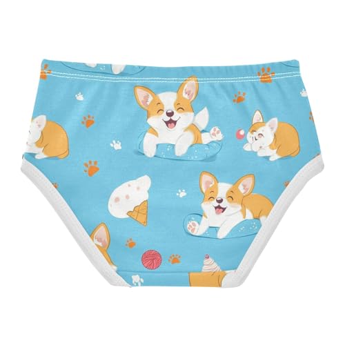 Wusikd Corgi Dog Girls' Underwear Cotton Girls Briefs Soft Toddler Underwear 2T2