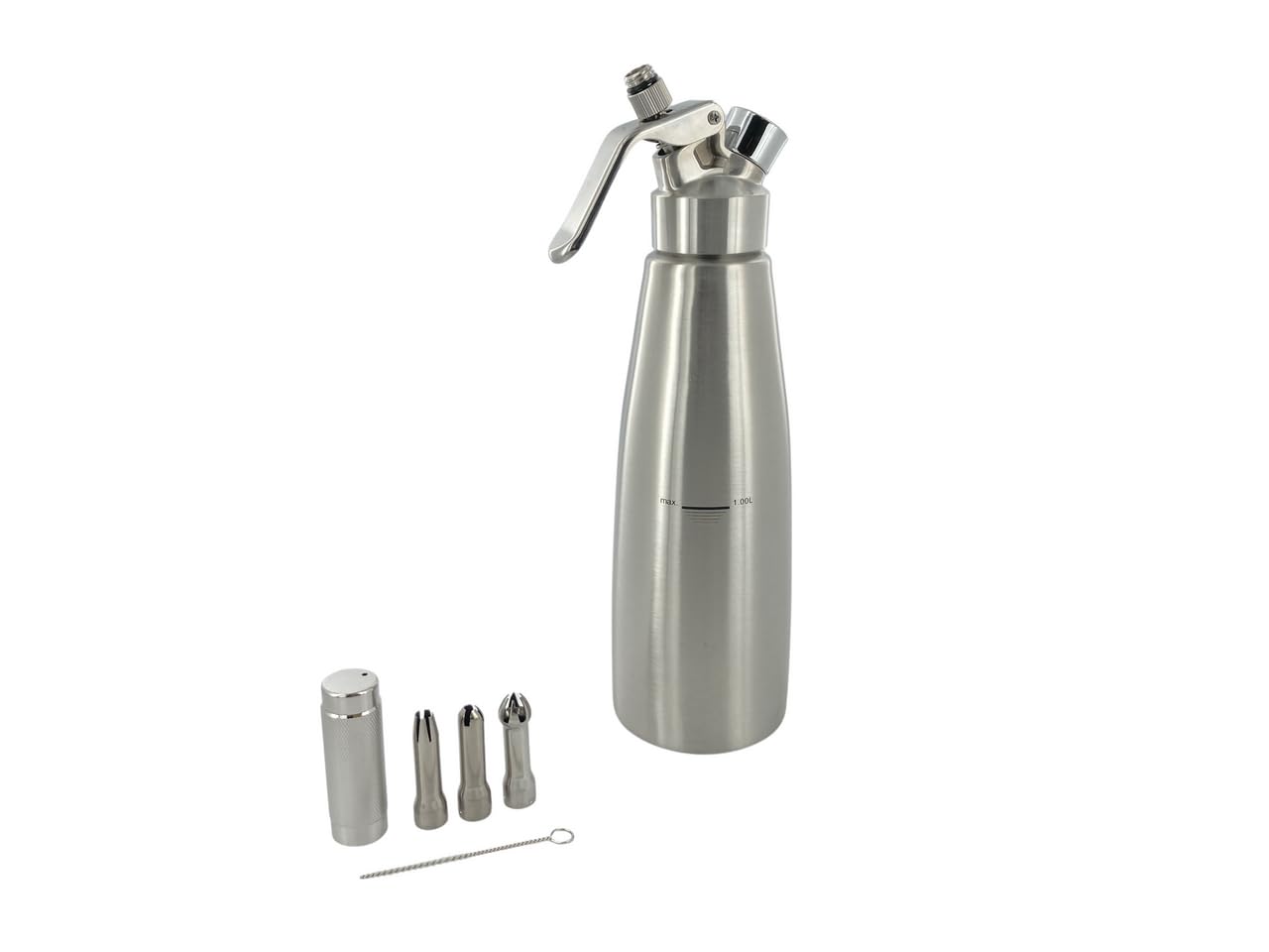METRO Professional Sahnespender 1L, Edelstahl, ¯ 9.3 x 32.3 cm, Silber