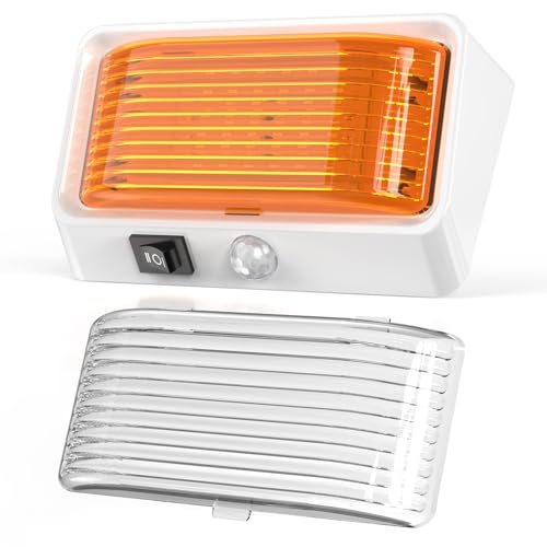 Kriogor Éclairage de Porche Extérieur Camping-Car 12V LED Lampe avec Interrupteur, 300LM IP66 Étanche 12V LEDs Lumières pour Camper Bateau Camion Caravane