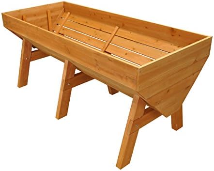 Selections Veg Trough Large Wooden Raised Vegetable Bed Planter