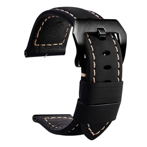 Bracelet Panerai en cuir véritable de vachette - Finition artisanale et élégance intemporelle