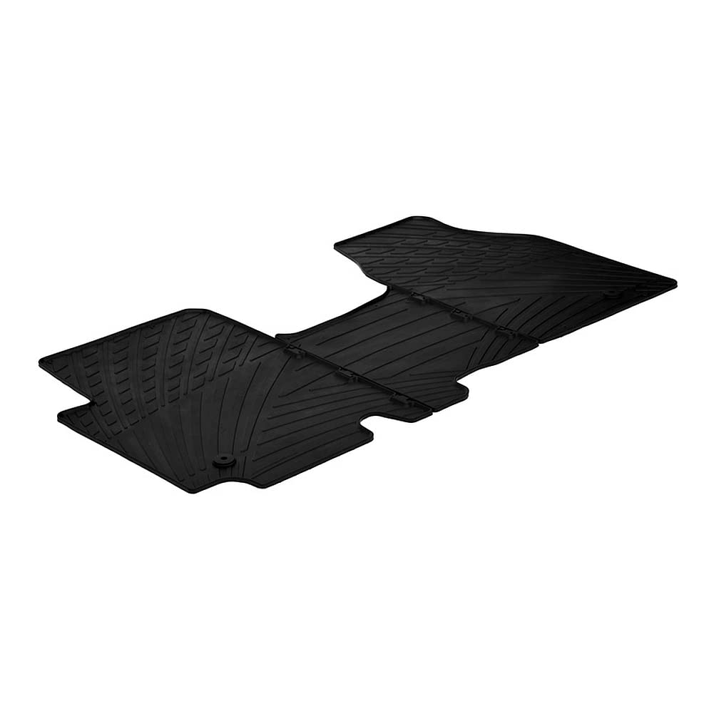 Rubber car mats set suitable for Renault Traffic Opel Vivaro 20012014 (TK profile 3pieces mounting clips)