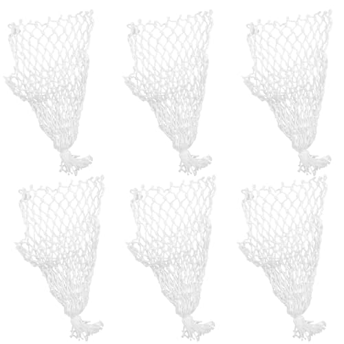 Toyvian 6pcs Billiard Net Bag Pool Table Snooker Ball Racks Billiards Accessories Pockets for Billiard Round Table Mesh Bag Mesa Rack Billiard Rack Billiards Net Nets White Cotton