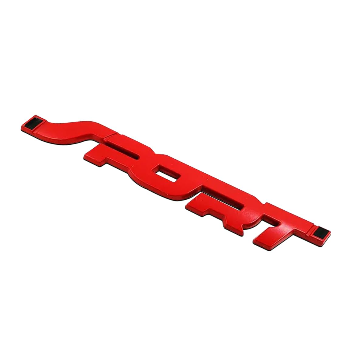 Printemporio Sport Logo Sticker, Universal 3D Car Emblem Logo, Self-Adhesive Side Rear Trunk Sticker Decals for All Cars, 13.5 x 2.1 cm (Red)