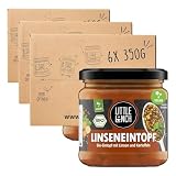 Little Lunch Bio Linseneintopf, 100 Prozent Bio-Qualität, Vegan, Ohne zugesetzten Zucker, Laktosefrei, Keine künstlichen Zusätze, Ohne Geschmacksverstärker, 6 x 350g (Packung mit 3)