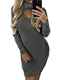 Einfarbig Kurz Pullover Kleid mit einfach casual und charmant stil. Geeignet für den Frühling, Herbst und Winter