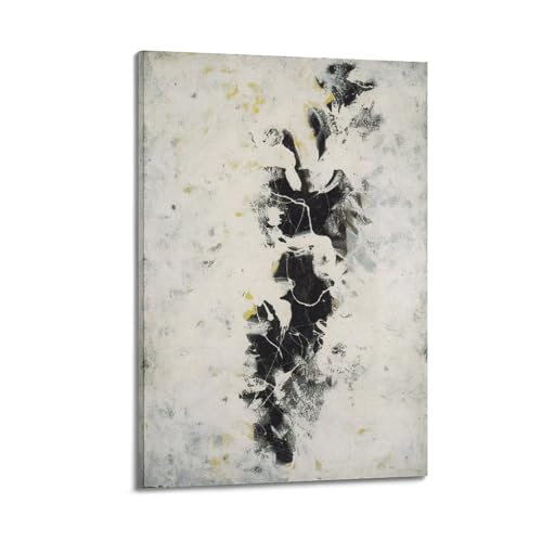Décoration murale abstraite Jackson Pollock encadrée pour salon et bureau - 50x75 cm