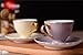 Jusalpha® Fine China Coffee Bar Espresso Cups and Saucers Set, 3-Ounce FD-TCS02-4COLOR