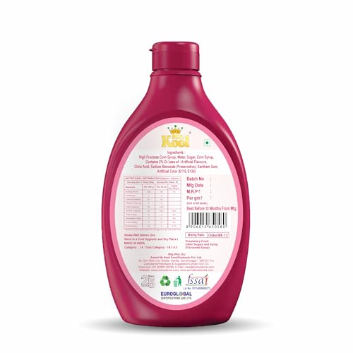 Image of Mr. Kool Strawberry Syrup 450g | Premium Strawberry Flavored Dessert & Milkshake Syrup | Ideal for Ice Cream, Pancakes, Waffles & Mocktails | Rich Taste & Aroma