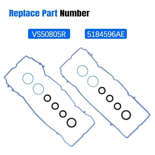 Image of Valve Cover Gasket Seal VS50805R & Intake Manifold Gasket MS97204 for Dodge Charger Challenger 3.6L 2011-2022 for Chrysler 200 300 /Durango Grand Caravan Journey Jeep Cherokee /Wrangler /Ram 1500