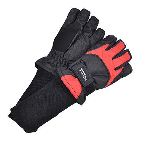 SnowStoppers Kid's Waterproof Ski & Snowboard Winter Gloves Extra Small / 4-7 Red