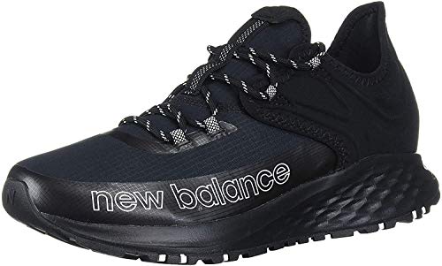 New Balance Men's Fresh Foam Roav V1 Trail Running Shoe, Black/White, 8 Wide