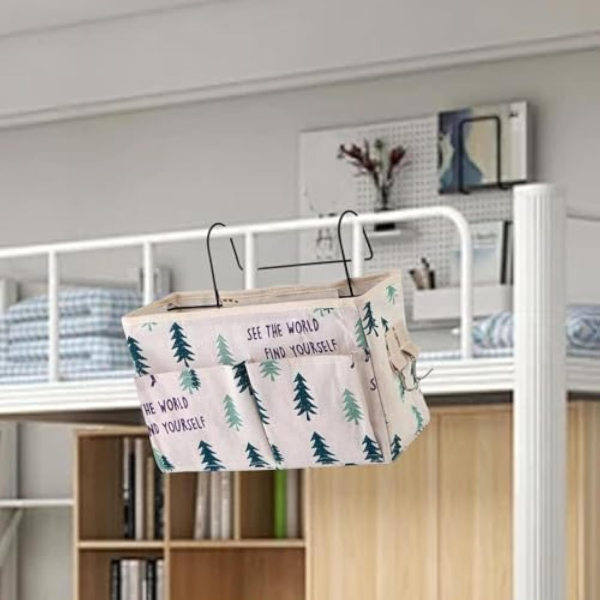 Bedside Storage Bag Hanging Organizer with Multiple Pockets