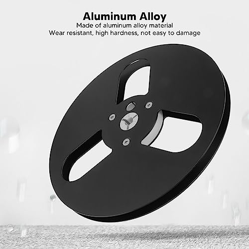 1/4 7 Zoll Leere Bandspule, 3 Löcher, Universeller Windwiderstand, Offene Rolle, Tonband Aufwickelspule, Offene Rolle, Tonband Aufwickelrolle für Aufnahmen für Nab (Schwarz)